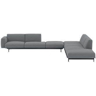 Ocean 80 / black – In Situ corner sofa / configuration 8 – 386 x 360 cm