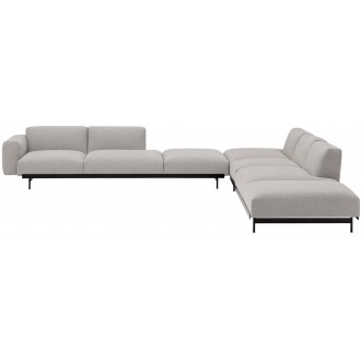 Clay 12 / black – In Situ corner sofa / configuration 8 – 386 x 360 cm