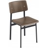 stained dark brown / black - Loft chair without armrests