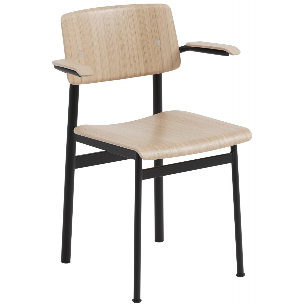 oak / black - Loft chair with armrests