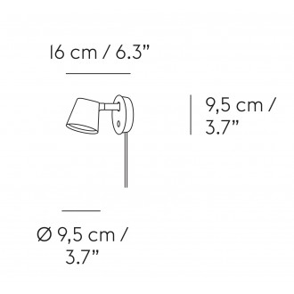 Tip wall lamp – grey