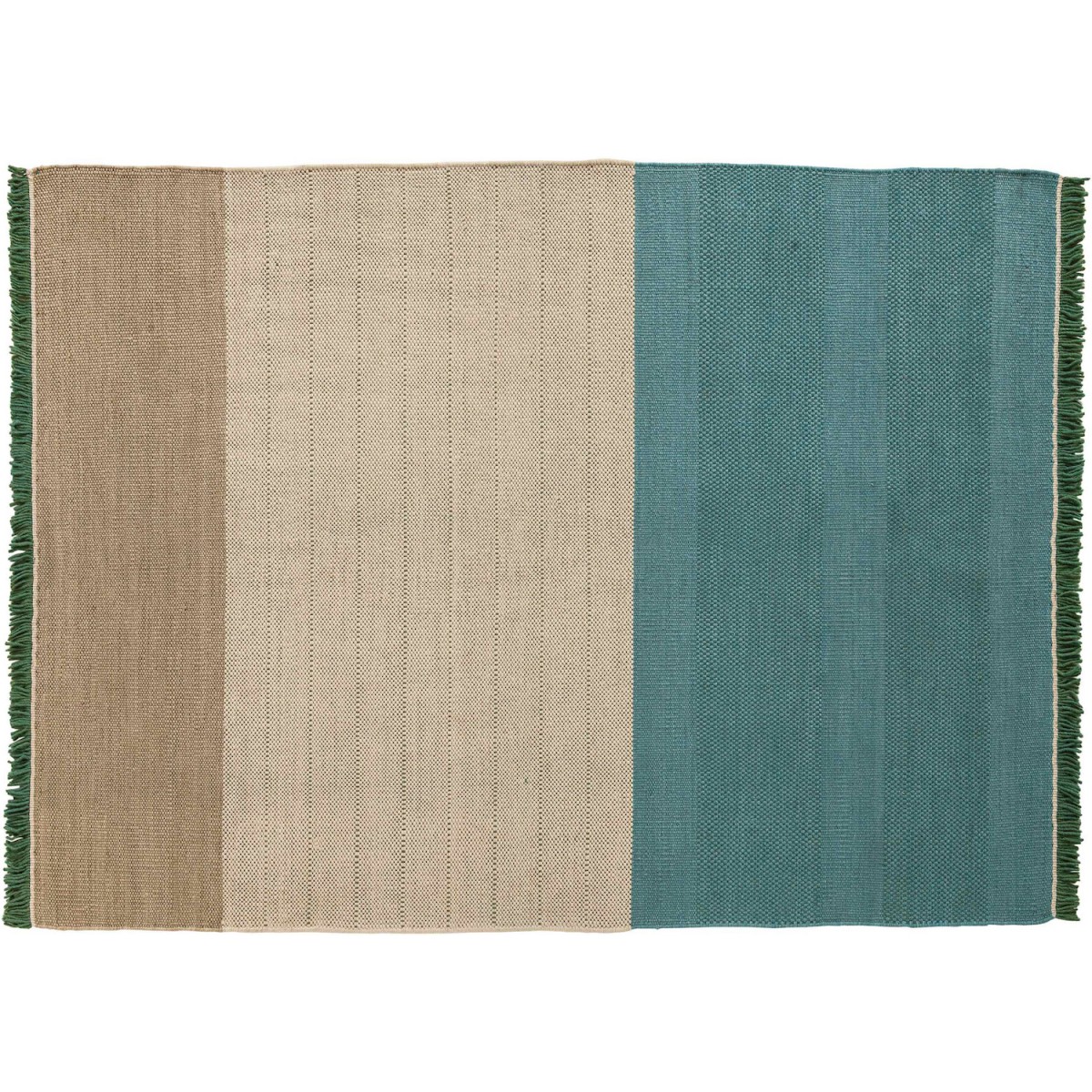 250x350cm - vert - tapis Tres Stripes