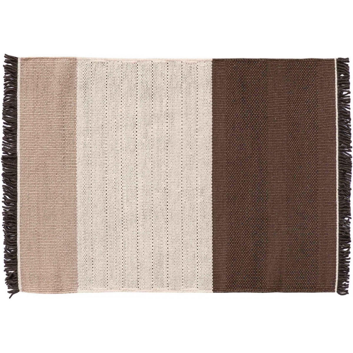 170x240cm - chocolat - tapis Tres Stripes