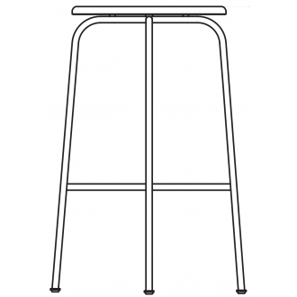 seat height 73,5 cm - Afteroom bar stool