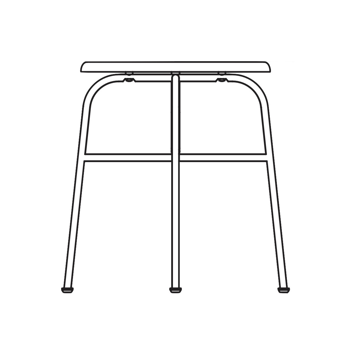 seat height 46 cm - Afteroom stool