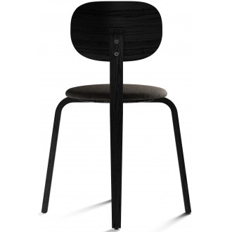 Afteroom Plywood Dining chair – black ash + Moss 014 fabric
