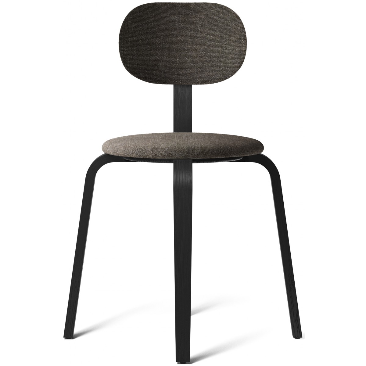 Afteroom Plywood Dining chair – black ash + Moss 14 fabric