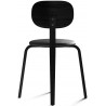 chaise Afteroom Plywood Dining - frêne noir + assise cuir Dakar 0842