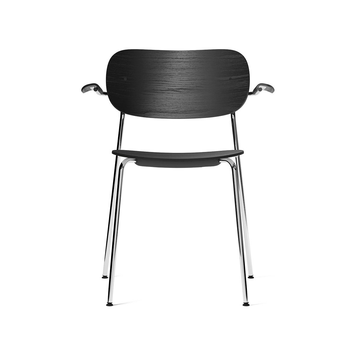 with armrests - black oak / chrome frame - Co chair
