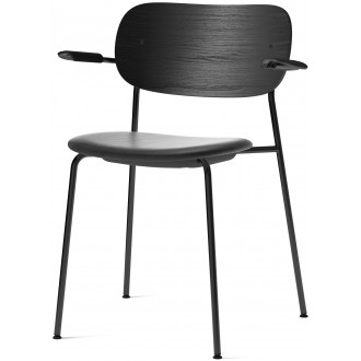 with armrests - Dakar leather 0842 / black oak / black frame - Co chair