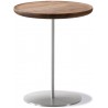 walnut oil / stainless steel, brushed - side table Pal 6751