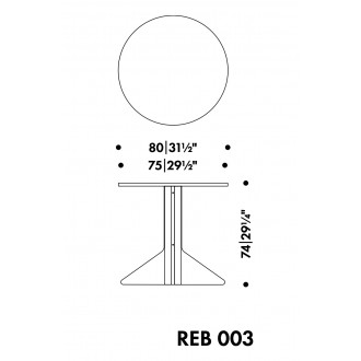 Ø80 cm - Table Kaari REB 003