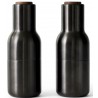 laiton noirci / couvercle noyer - lot de 2 moulins Bottle Grinders