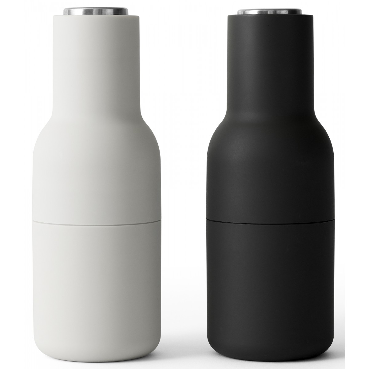 ash, carbon / steel lid - set of 2 Bottle Grinders