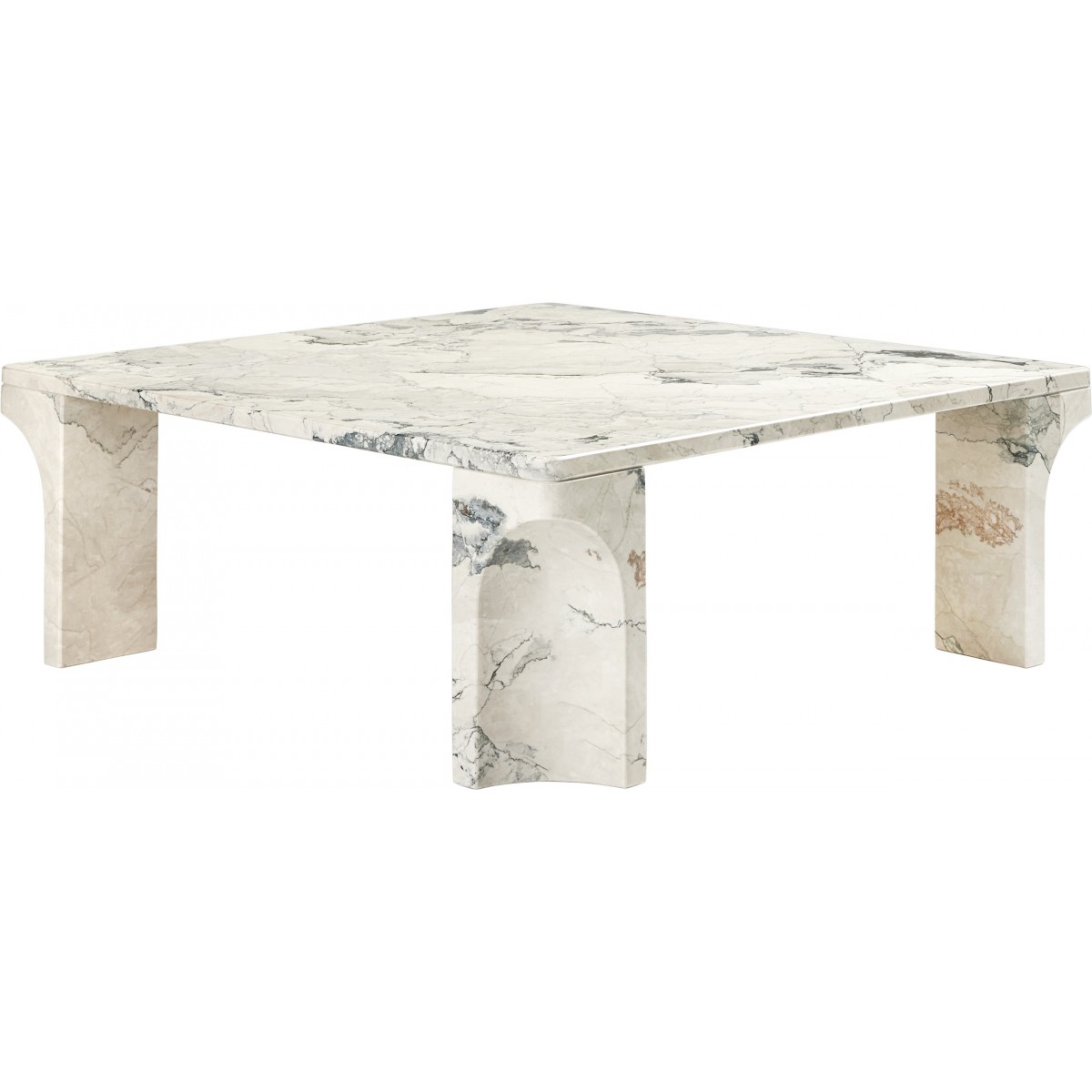 80 x 80 cm / gris électrique – table basse Doric