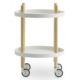 table Block round - ash / white
