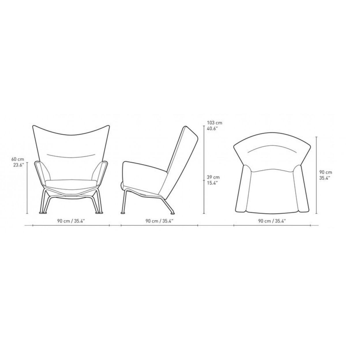 CH445 Wing armchair