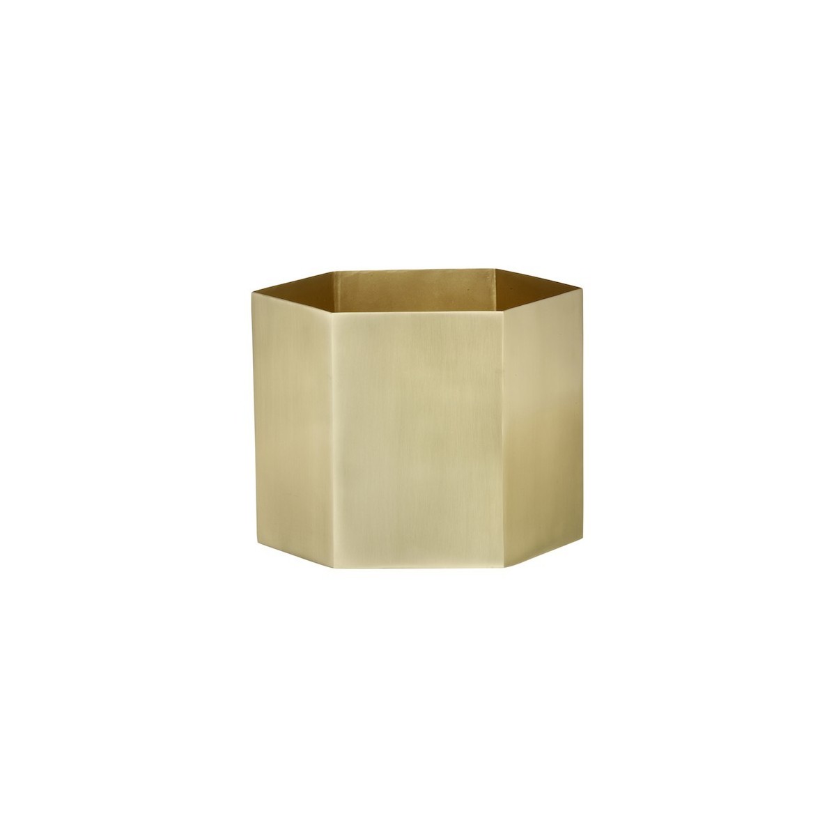 XL - brass - Hexagon pot