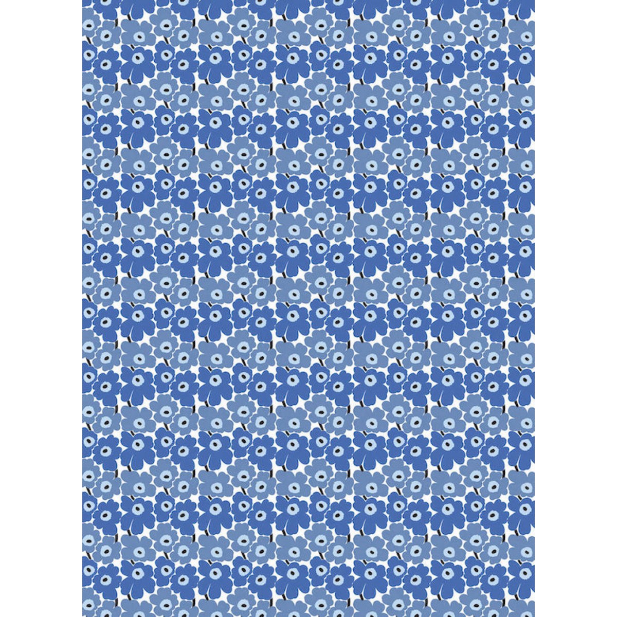 Mini Unikko - bleu 017 - coton - tissu Marimekko