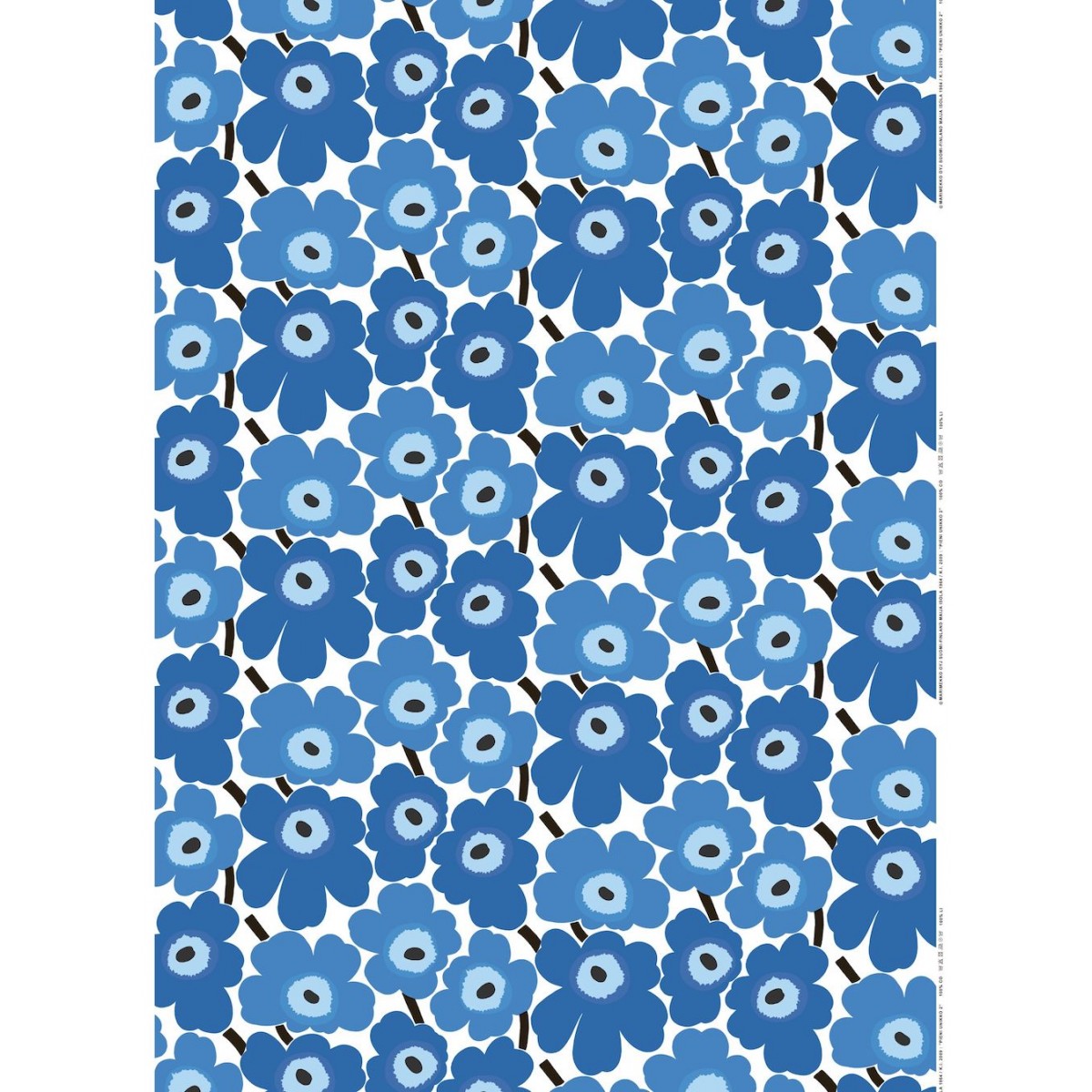 Pieni Unikko - bleu 017 - cotton - Marimekko fabric