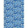 Pieni Unikko - bleu 017 - coton - tissu Marimekko