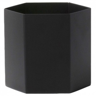 L - black - Hexagon pot