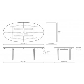CH339 table - 240 x 115 cm