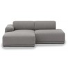 Connect Soft - 2 seater sofa, Configuration 3 - Re-Wool 128 fabric
