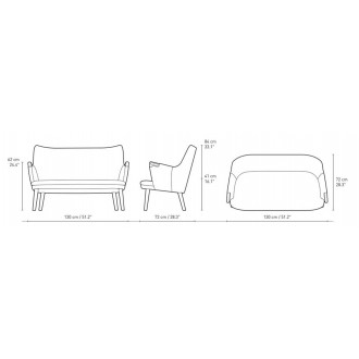CH72 - two-seater sofa -...