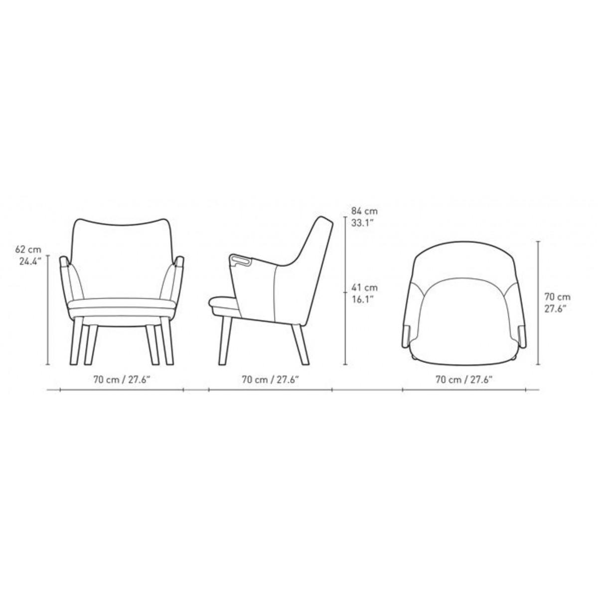 CH71 - fauteuil - coussin non inclus