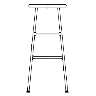 H75 cm - Cornet bar stool