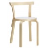 white laminate seat/natural birch - 68 chair