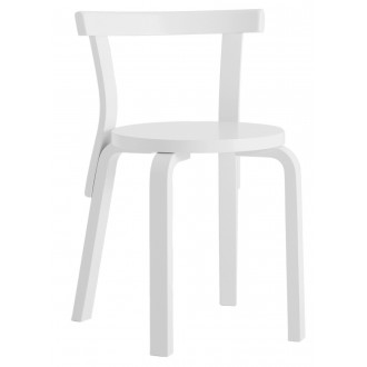 bouleau peint blanc - chaise 68