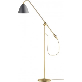 grey / brass - Bestlite BL4 floor lamp