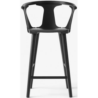 black lacquered oak - In Between barstool