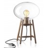 Lampe de table Hiti U4 - Transparent / noyer