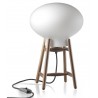 Lampe de table Hiti U4 - Verre opalin / noyer