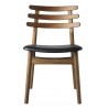 leather black/smoked oak - J48 chair