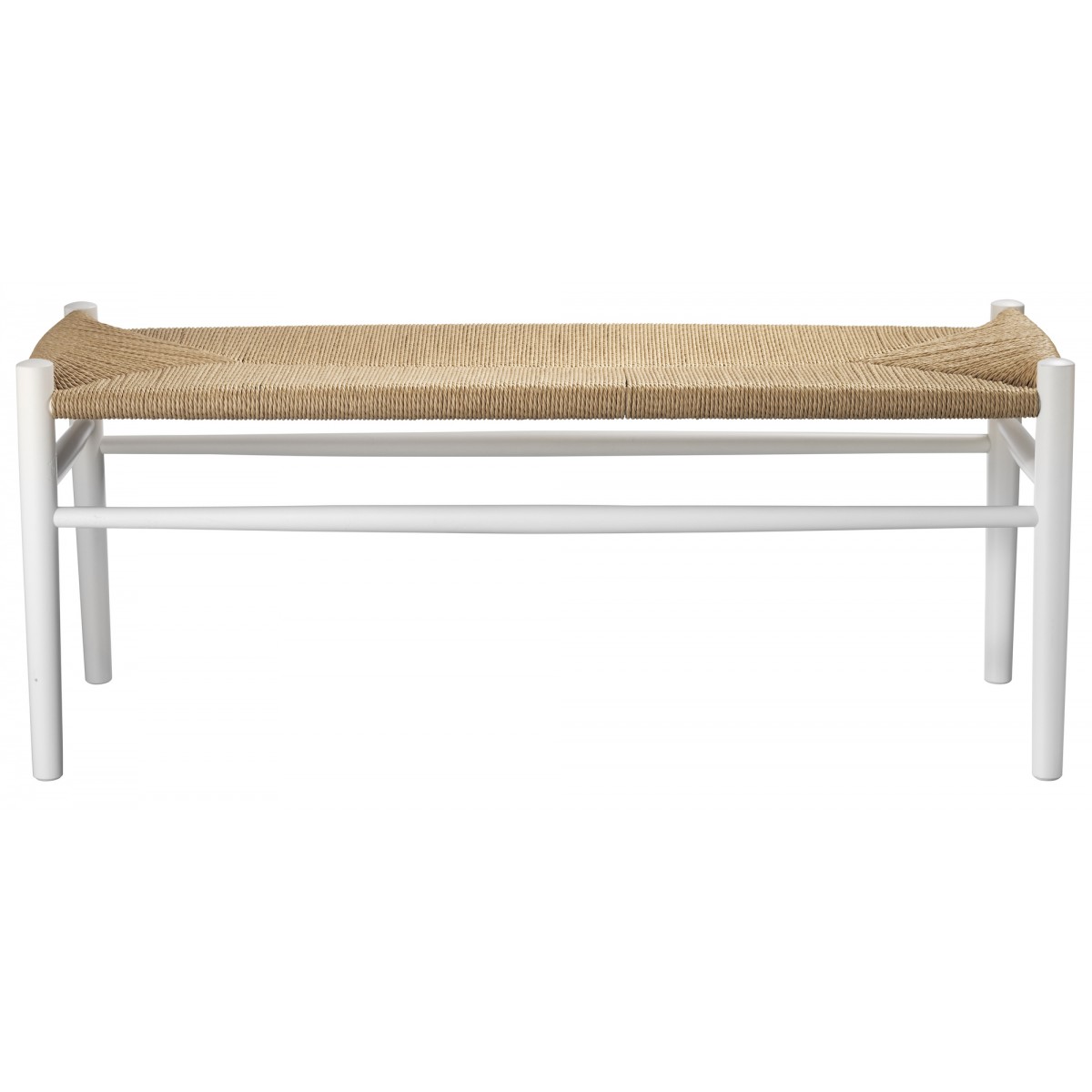 SOLD OUT white beech / natural paper cord - J83B bench