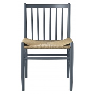 natural paper cord / grey blue beech - J80 chair