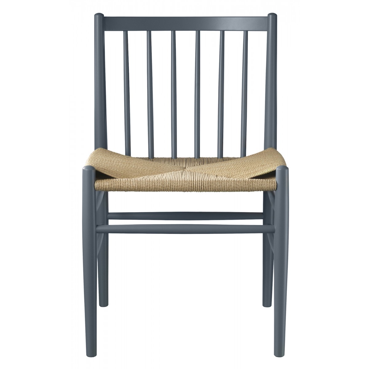 natural paper cord / grey blue beech - J80 chair