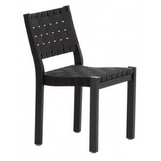 bouleau noir + tressage noir - chaise 611
