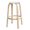 H75cm - White HPL + birch - 64 bar stool