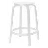 H65cm - white lacquered birch - 64 bar stool