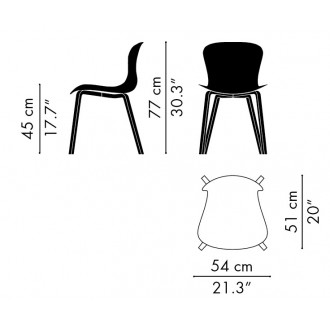 without armrests, wood base - Nap KS52