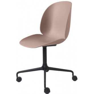 Beetle meeting chair 4-stars - sweet pink shell – With castors