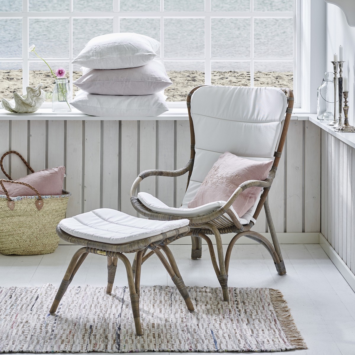 footstool Monet - seat cushion - indoor version