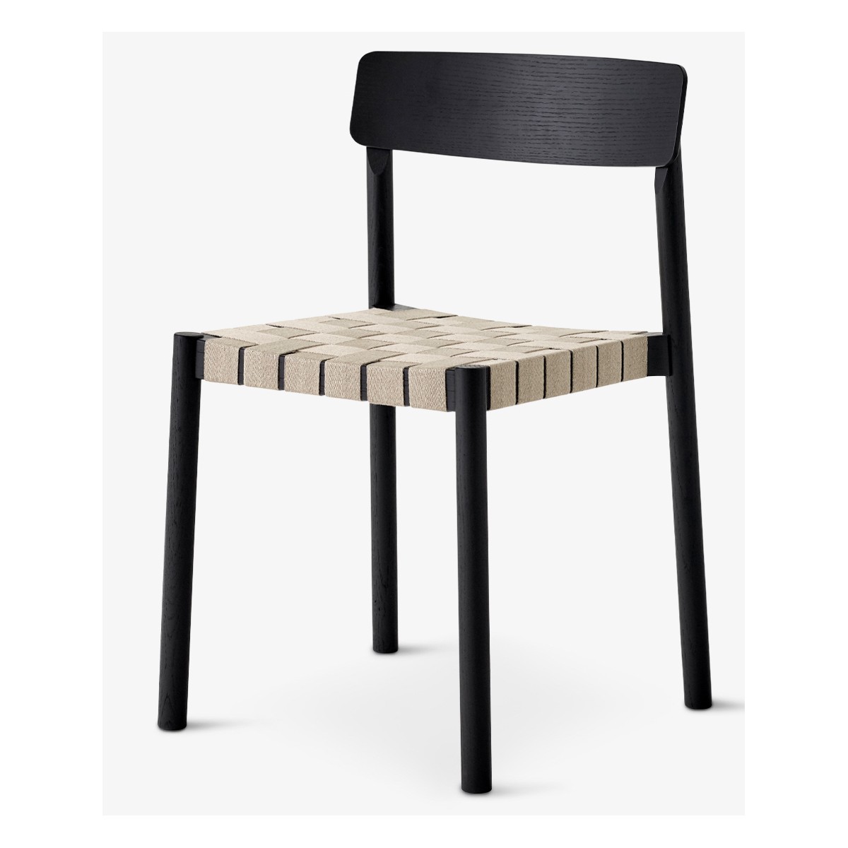Betty Chair TK1 – Black / Natural linen