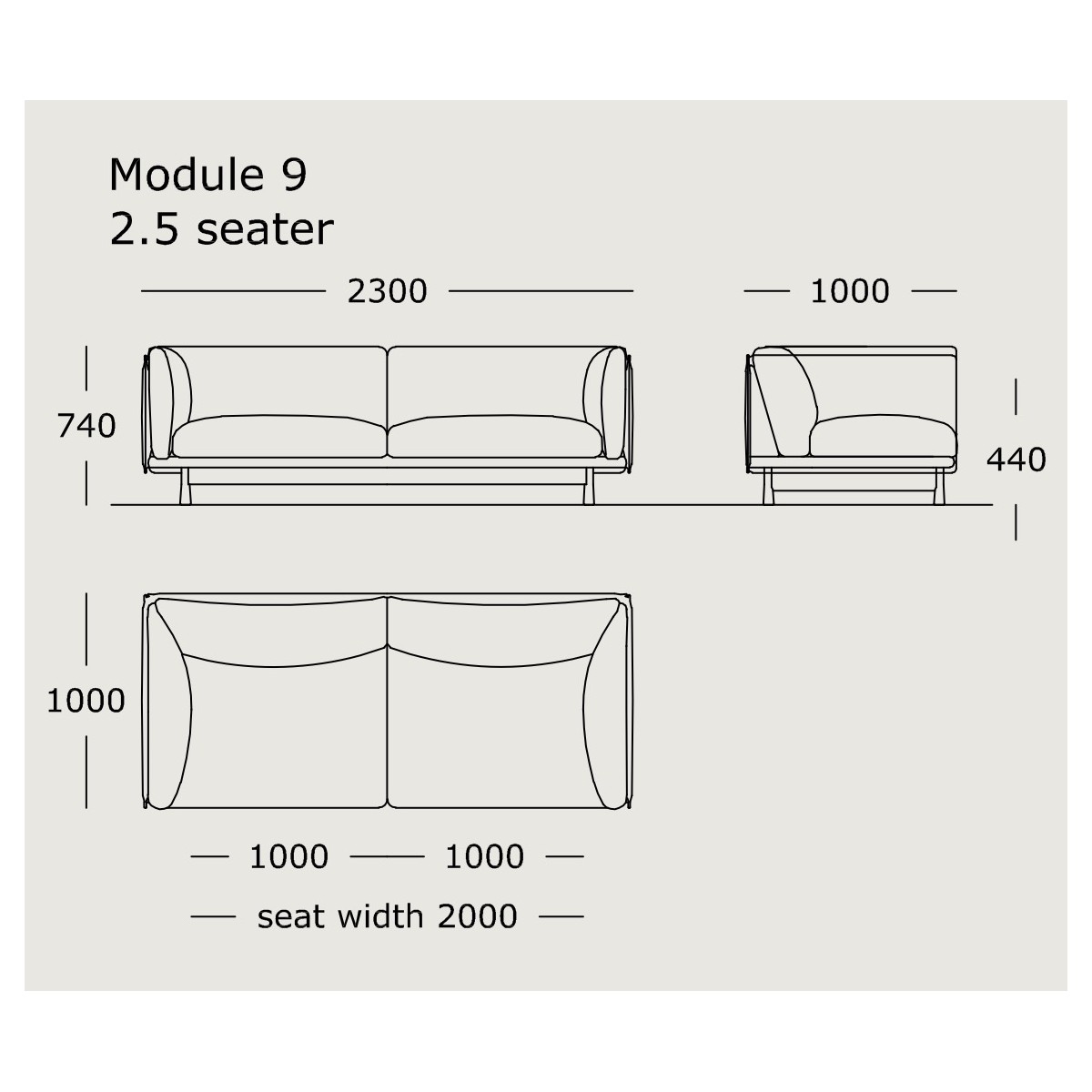 2.5-seater sofa – KITE – ROCO col. 02