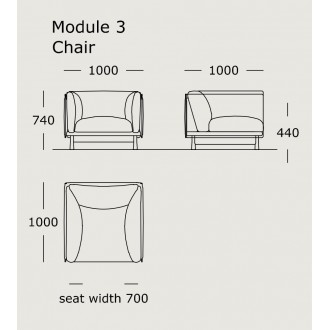 Lounge chair – KITE – module 3